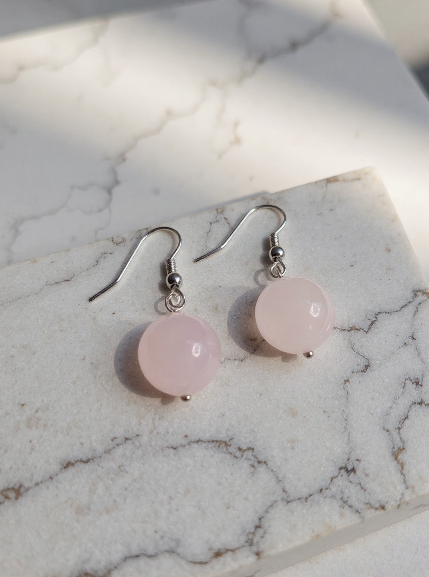 Örhängen Rosenkvarts