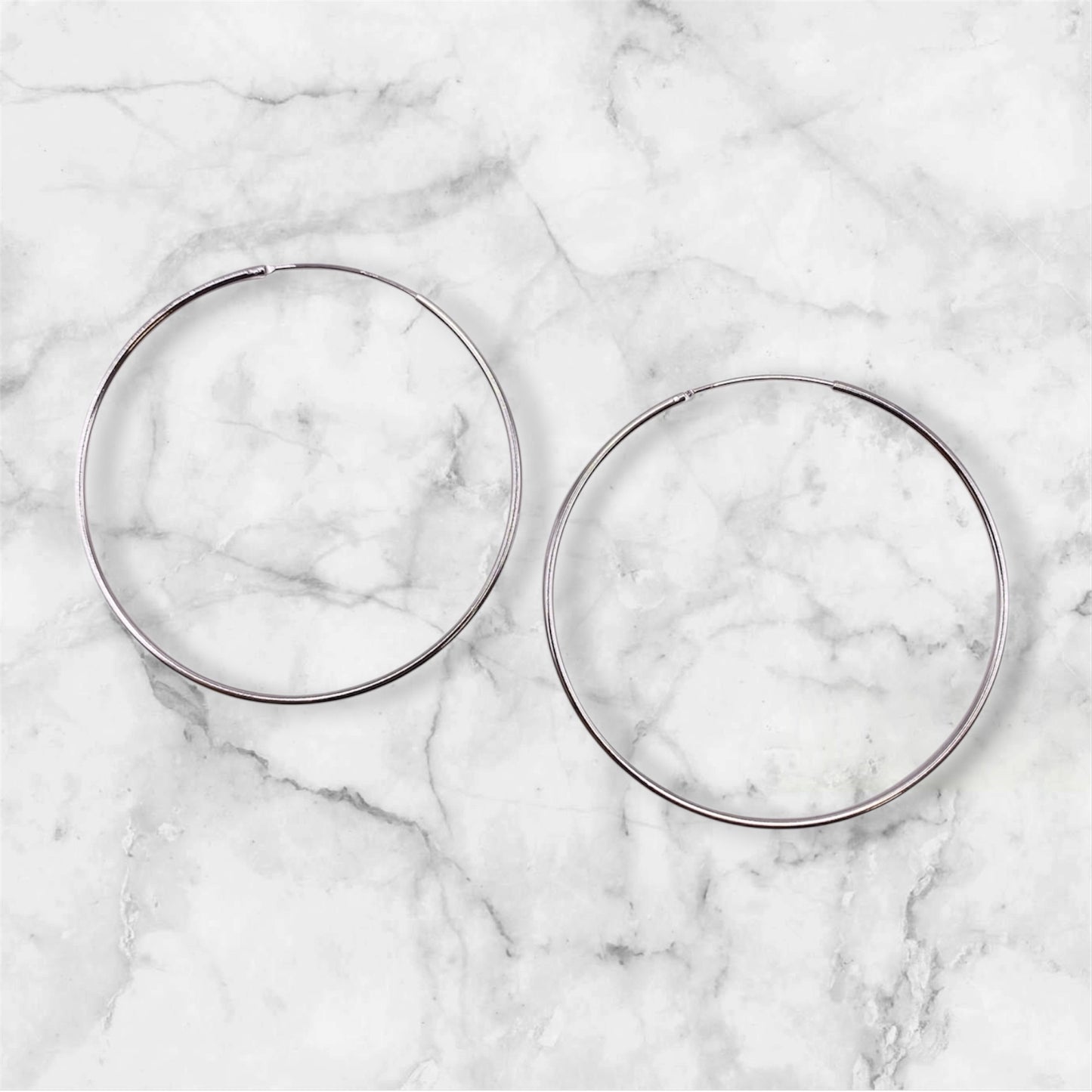 Silvercreoler i sterling silver, 60 mm