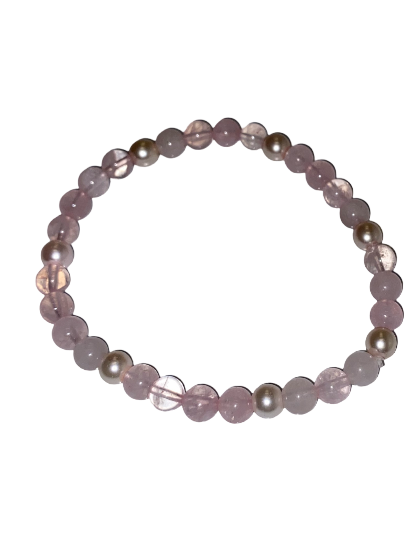 Rosa kristallarmband i rosenkvarts